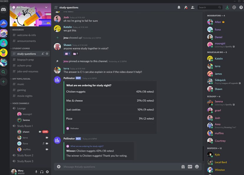 用於線上串流媒體的 Discord 伺服器