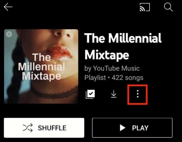 YouTube Music プレイリストを共有する方法 1