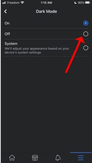 Kako isključiti tamni način rada Facebooka 2