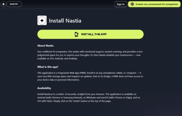 install Nastia AI 