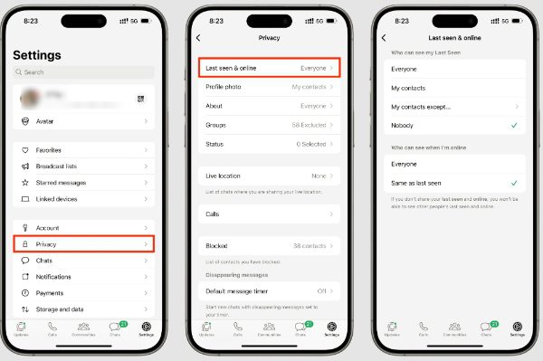 iPhone&#39;da WhatsApp&#39;ın son görülme durumunu gizleme