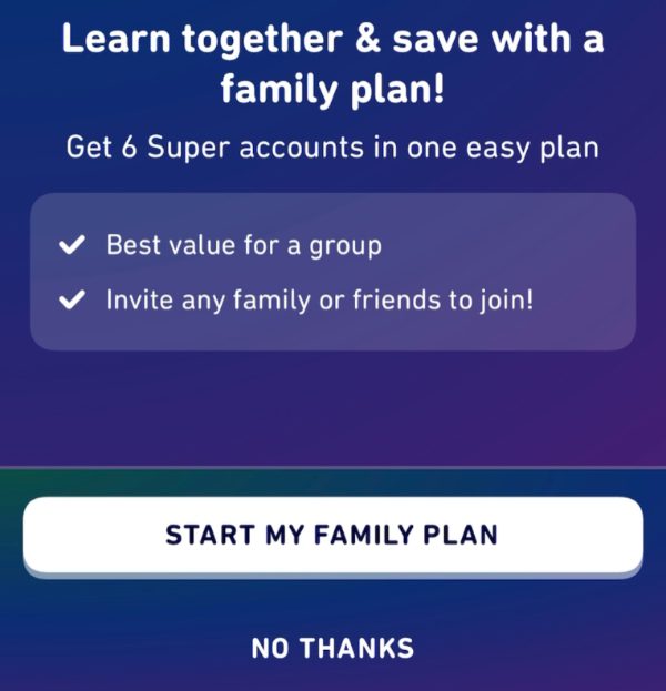 Duolingo Family Plan