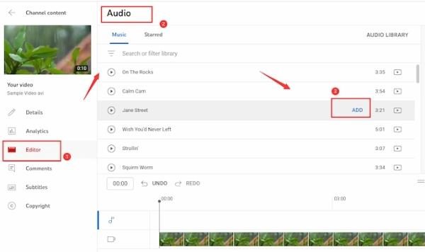 Как добавить музыку в видео на YouTube с помощью музыкальной библиотеки 1