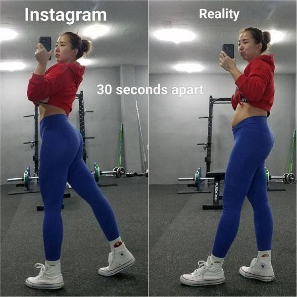 Instagram vs valóság fitnesz