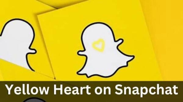 yellow heart on Snapchat