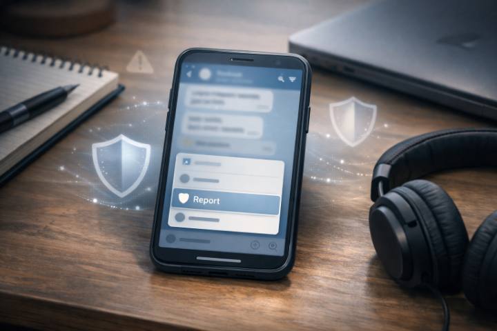 Nahlásit někoho na Telegramu kvůli podvodům, zneužívání a obtěžování