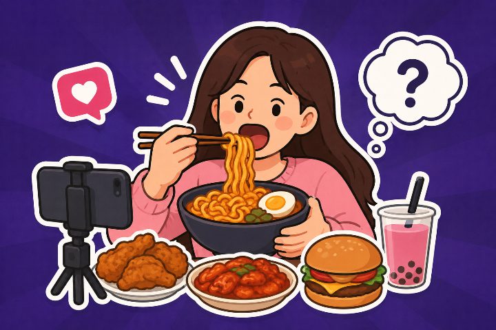 먹방의 의미를 해독하고 십대들이 봐도 안전한지 알아보세요