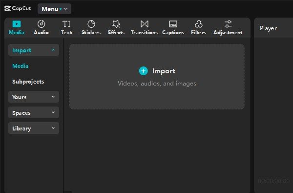 Come invertire un video su CAPCUT Desktop Applicazione 2