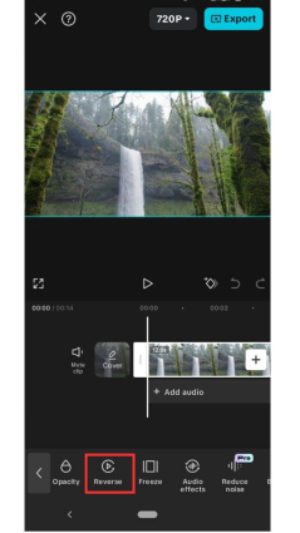 How to reverse a video on CapCut mobile app 2