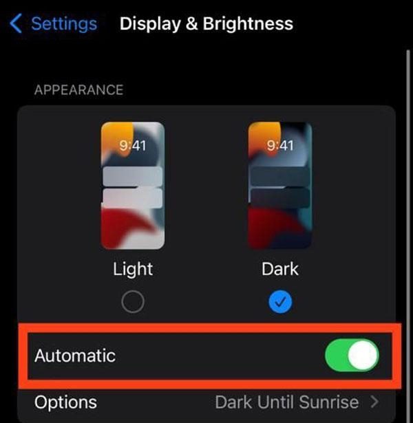 iphone dark mode