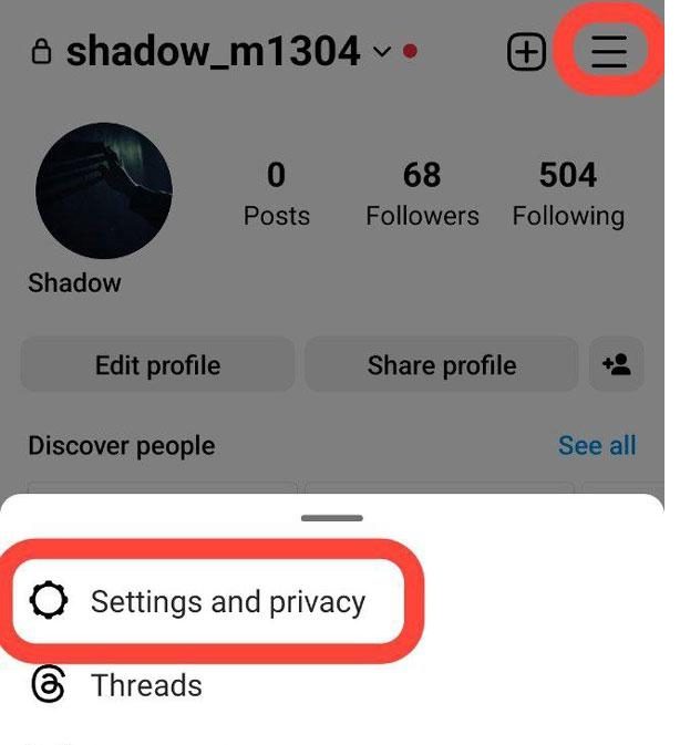 settings and privacy