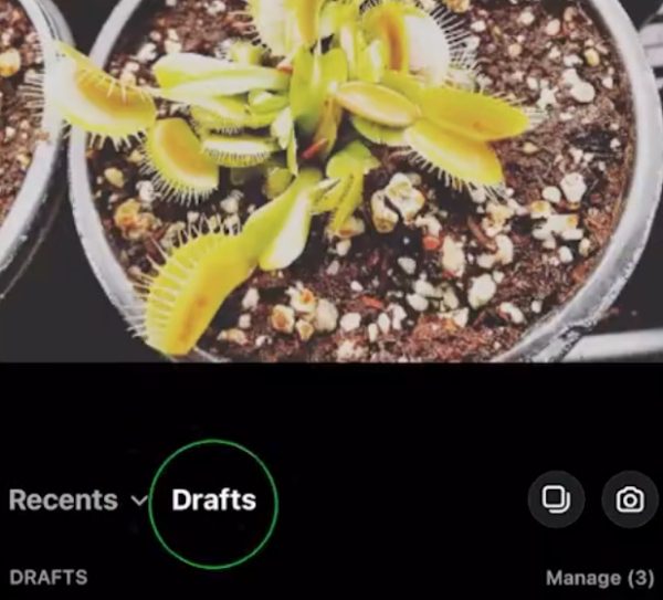 Βρείτε τα post drafts στο Instagram