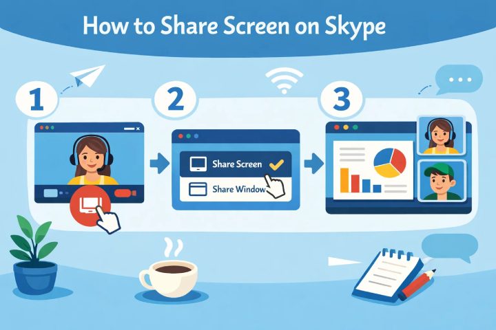 Kako podijeliti ekran na Skypeu