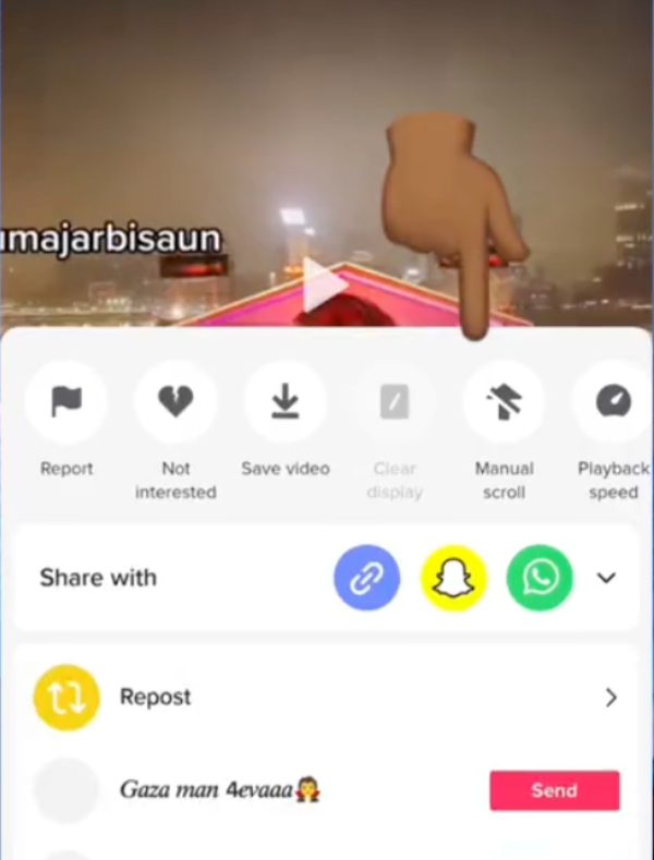 turn off auto scroll on TikTok