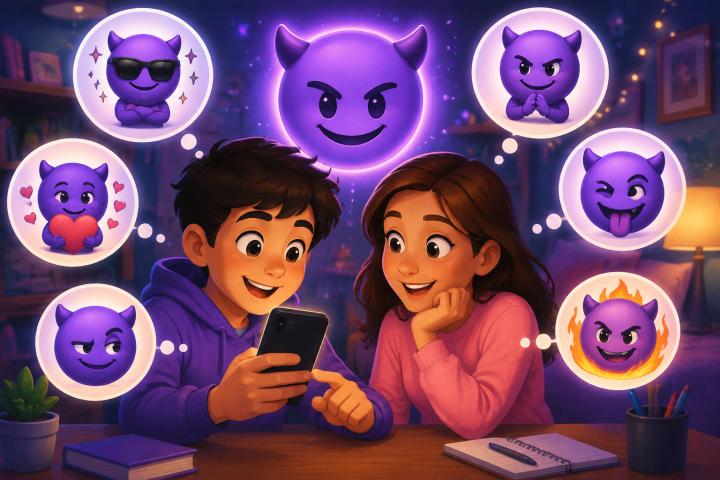 Purple devil emoji: A guide to decode its slang usage