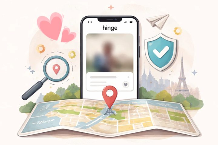 How to change location on Hinge safely