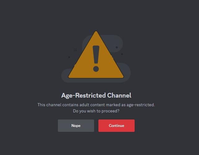 clear the rules of the age-restricted adult server