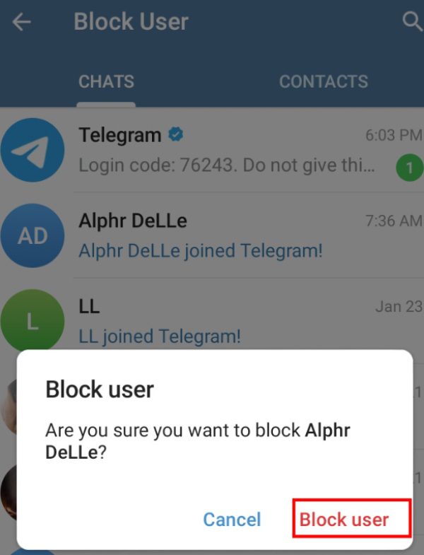 block user