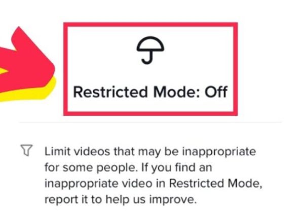 turn off TikTok restricted mode