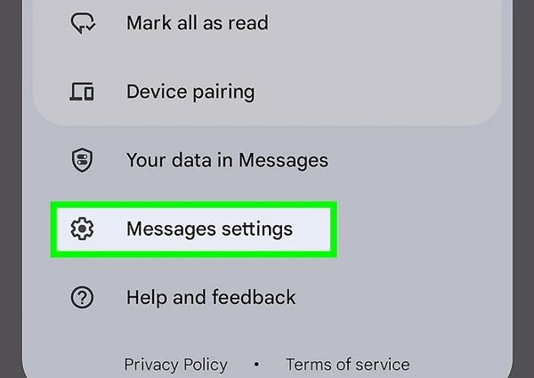 Google-Messages-settings Google Messages settings