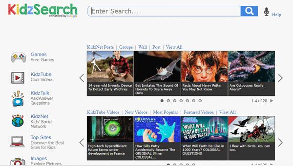 Bezpečný vyhledávač pro děti - KidzSearch  
