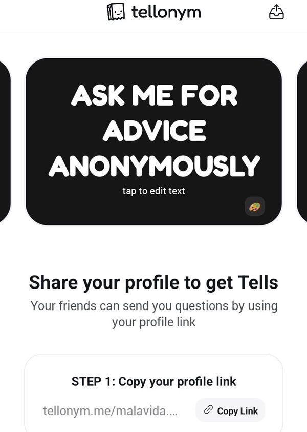 Tellonym anonyme Fragen