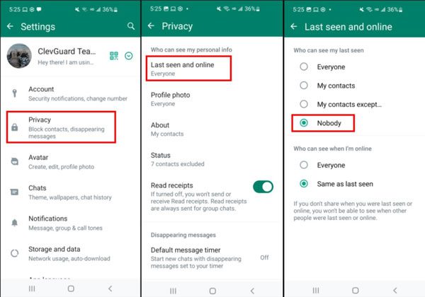 Elrejteni online státusz a whatsapp -on