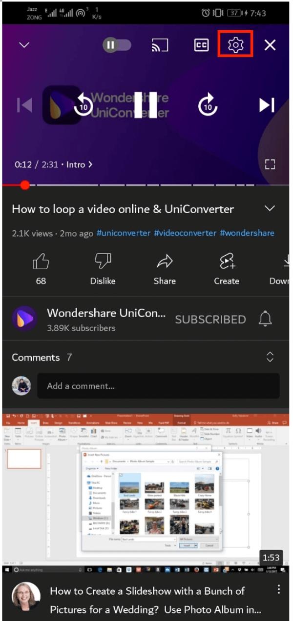 Scegli il video per loop
