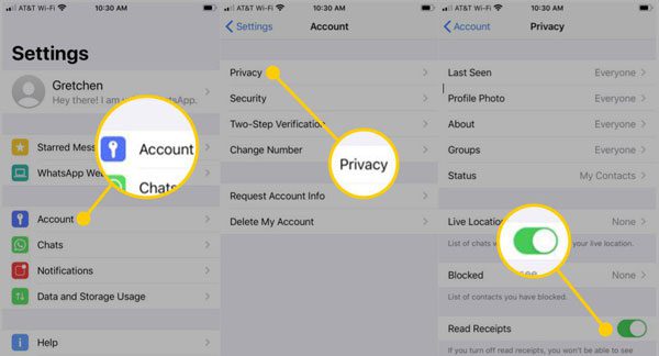 Kapcsolja ki az olvasási bevételeket a WhatsApp -on
