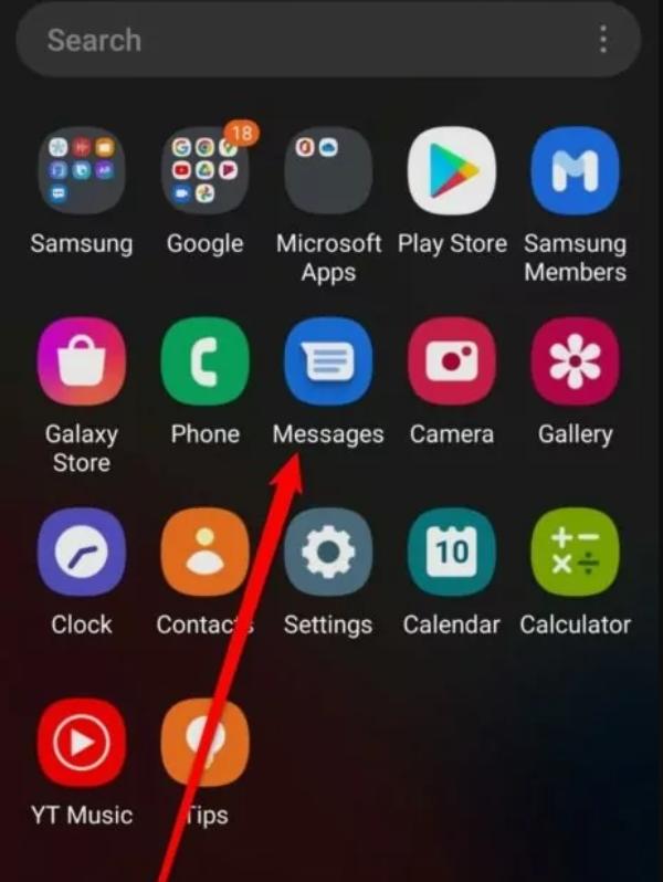 Android's default messaging app Android's default messaging app