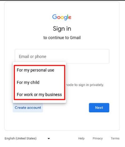 Cách tạo tài khoản Gmail trên Mobile 1