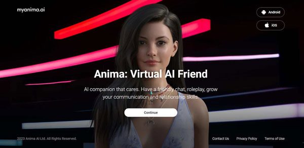 Anima AI roleplay Anima AI friend
