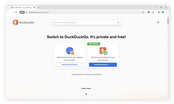 DuckDuckGo broswer DuckDuckGo browser