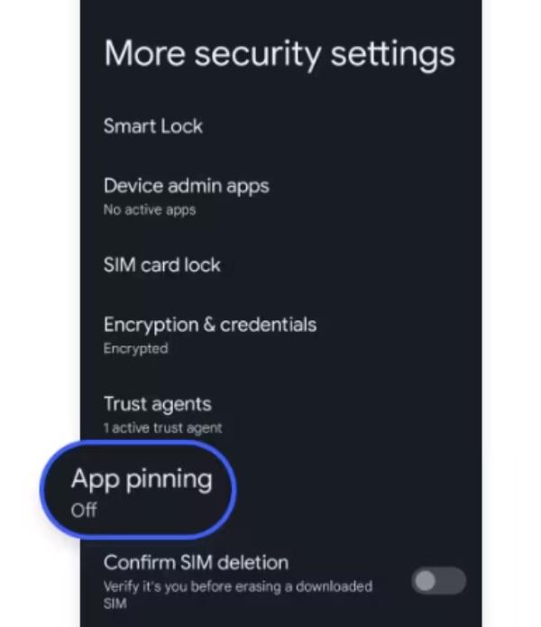 Screen Pinning Screen Pinning