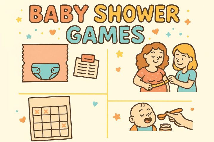 Baby shower -spel som håller alla engagerade