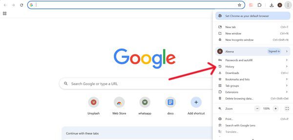 google-chrome-history google chrome history