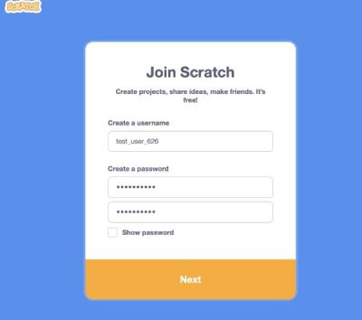 How to create a scratch account 3
