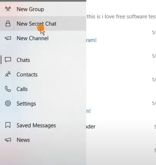 Telegramデスクトップでシークレットチャットを使用する