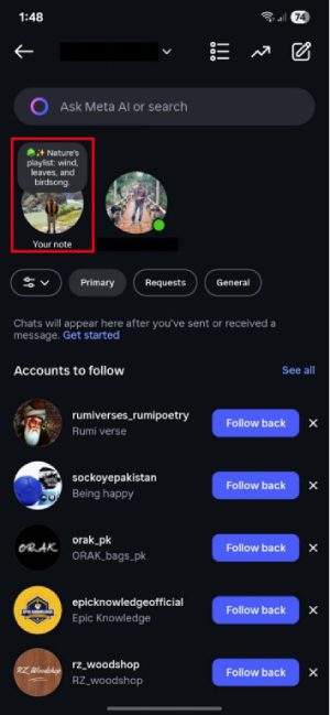Como criar e compartilhar notas do Instagram 5