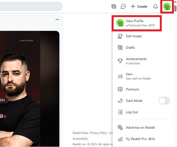 How to delete a Reddit account on desktop 1
