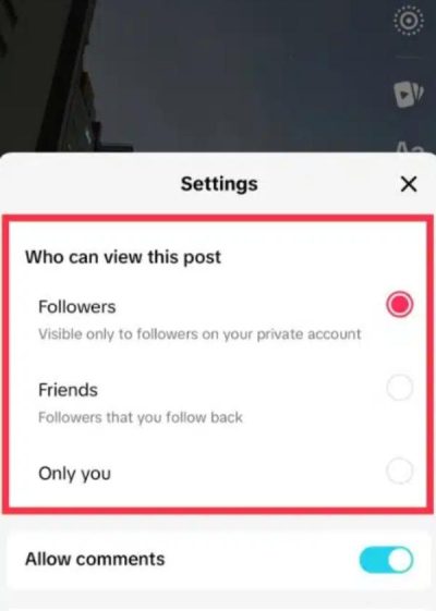 How to make a TikTok video private 2