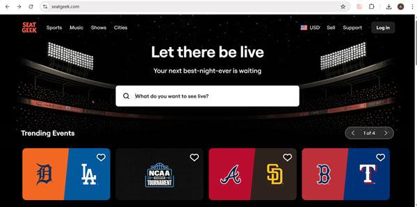 open SeatGeek app
