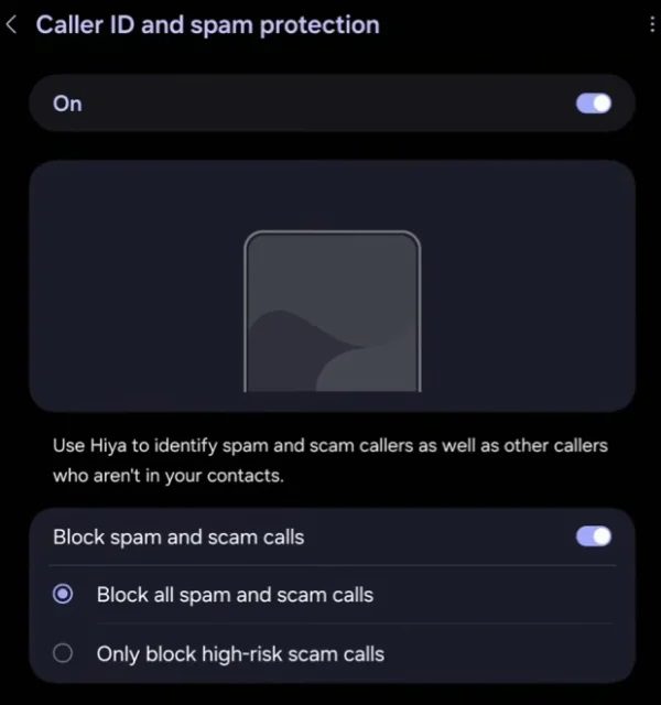 blokování spamových hovorů v systému Android