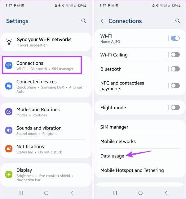 Uso de datos de Android