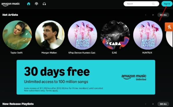 如何存取和使用亞馬遜音樂 1