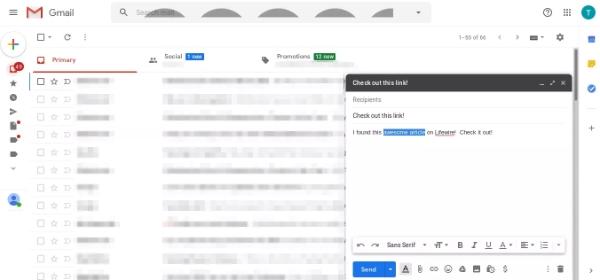 How to create hyperlinks in Emails 1