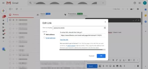 How to create hyperlinks in Emails 2