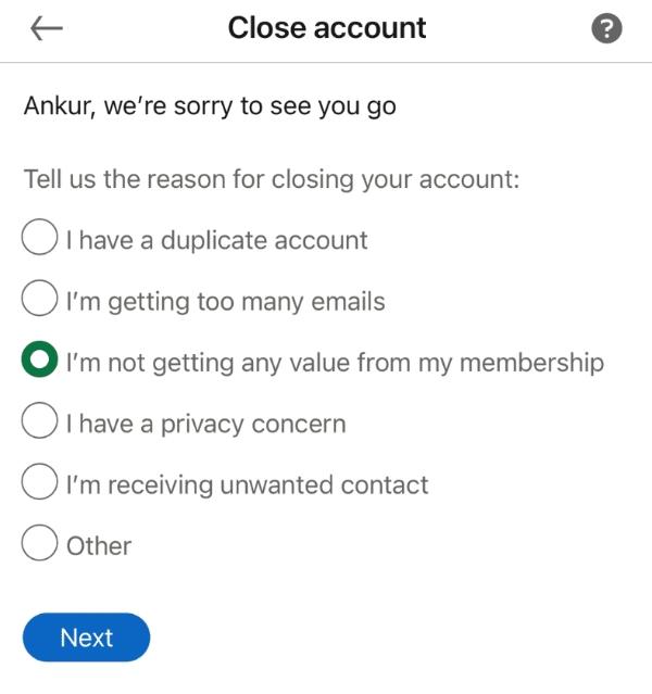 Cómo eliminar tu cuenta de LinkedIn 2