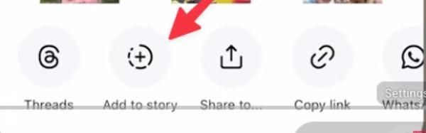 Add post to your story