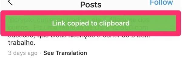  Instagram will show a notification message